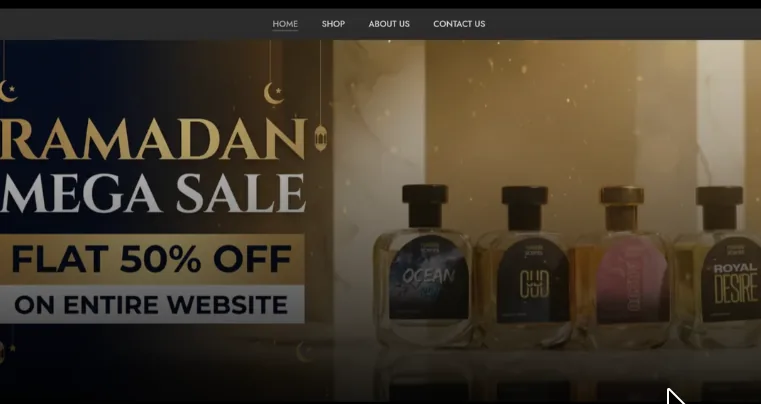Nawab Scents website