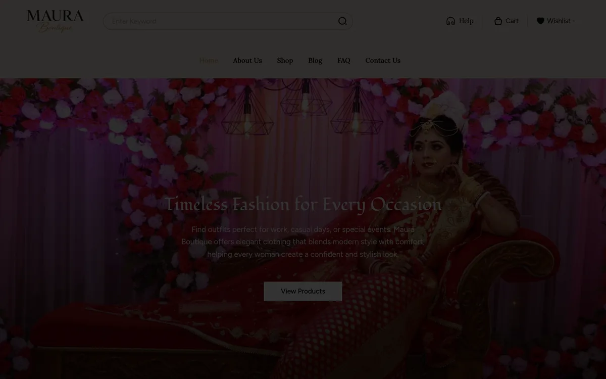 Maura Boutique store screenshot